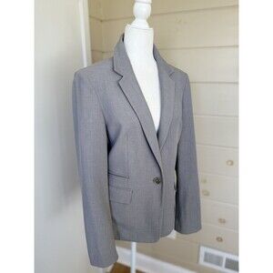 EXPRESS Tailored Lined Blazer Women's Grey 12 Pockets Office Siren Corpcore